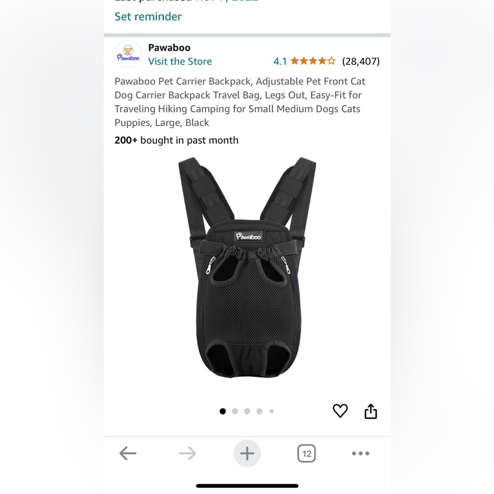 Never used pet carrier